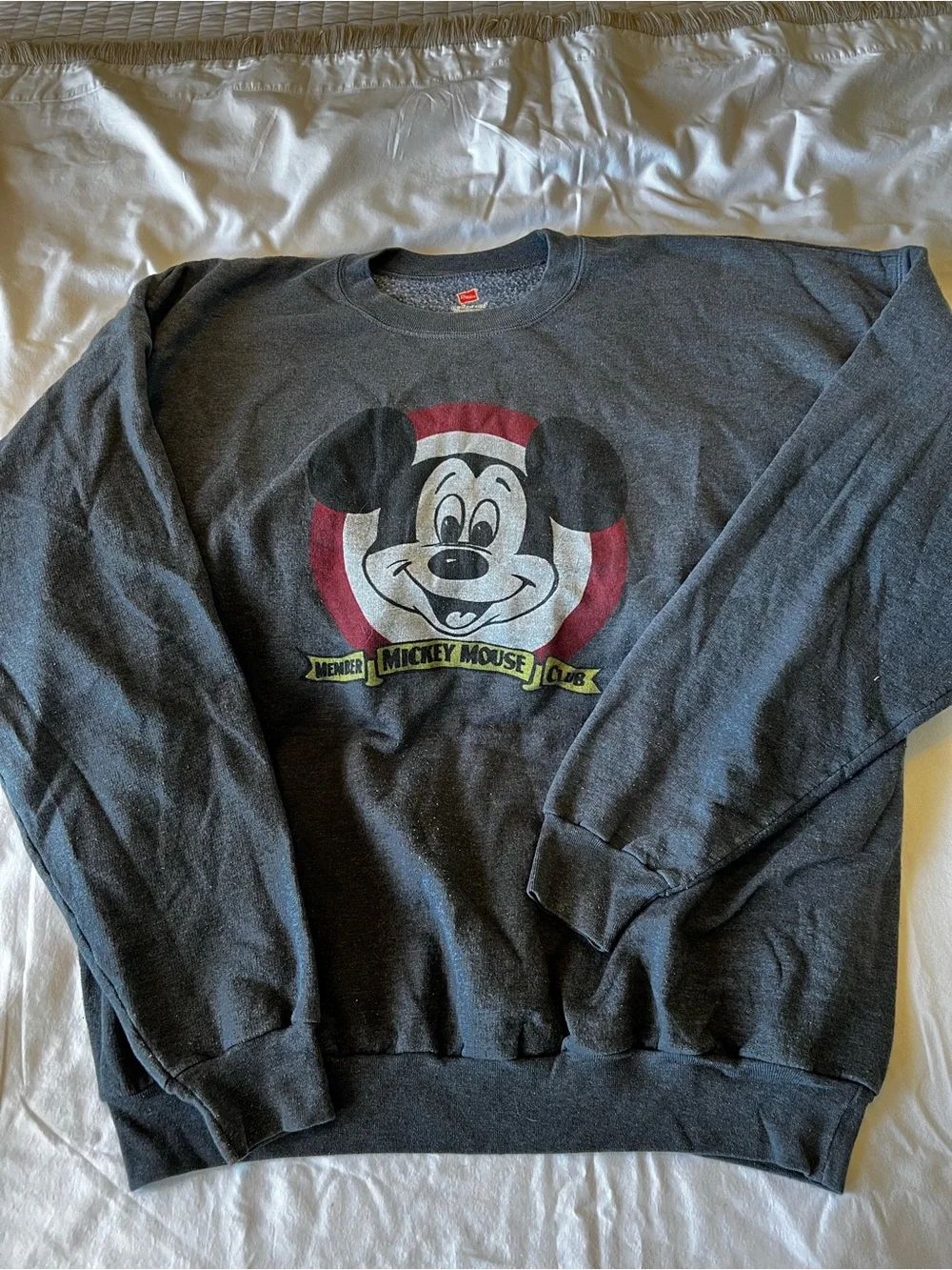 Vintage Mickey Mouse Charcoal Crewneck Sweatshirt